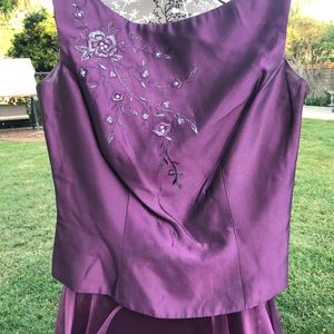Plum 2 piece gown
